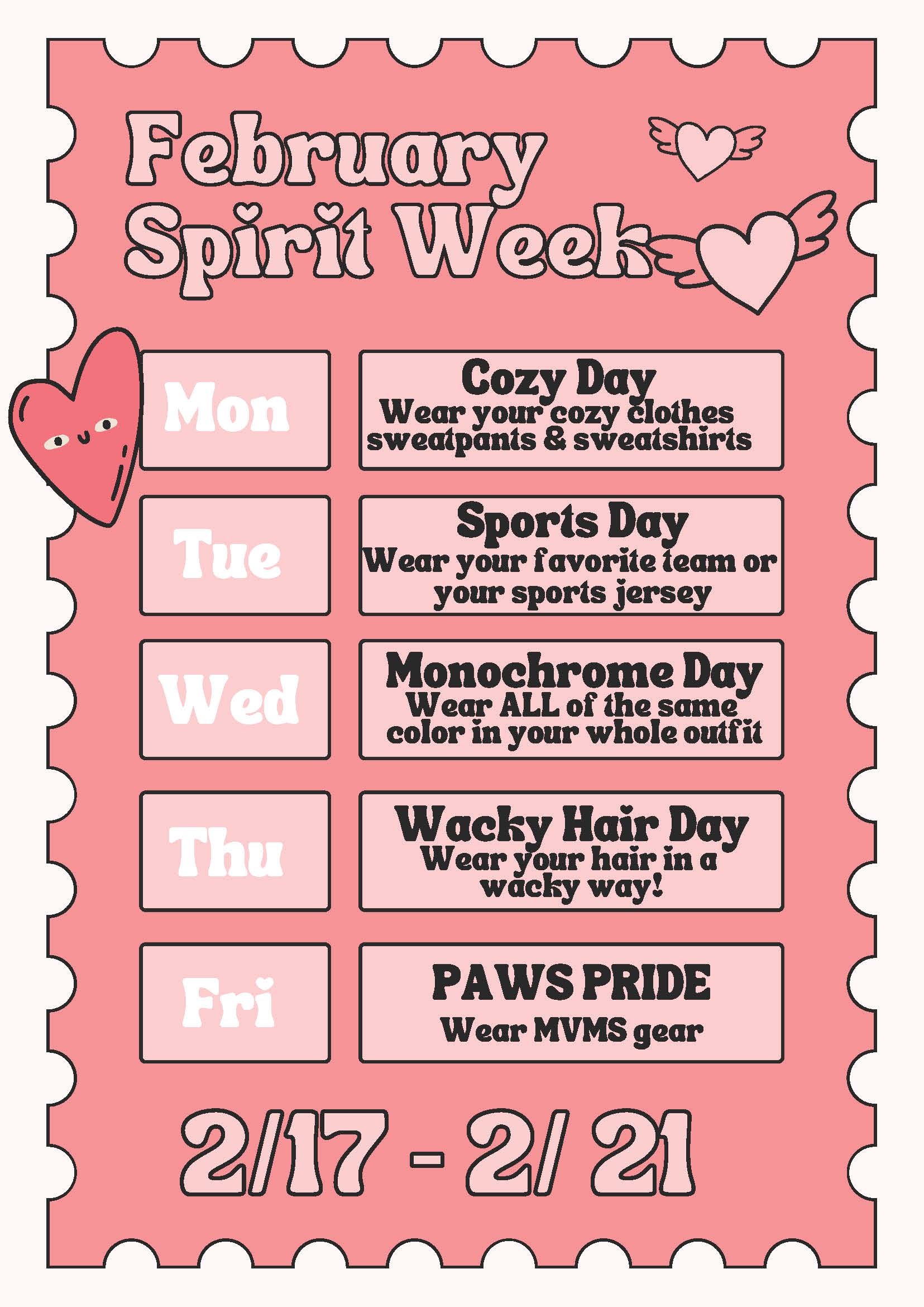 February Spirit Week 2025